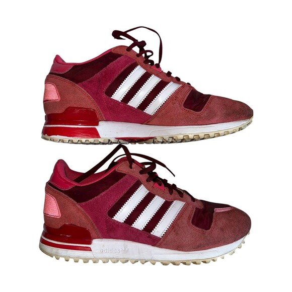 Adidas ZX 700 G95955 Burgundy Red White Suede Sneakers US size 8 - Picture 16 of 16